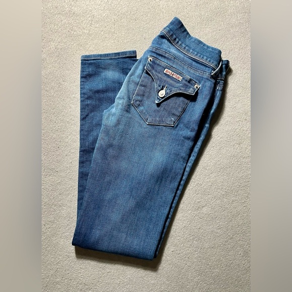 Hudson Collin Skinny Crop Jeans Womens 26 Flap Pockets Medium Wash Denim - Picture 1 of 10